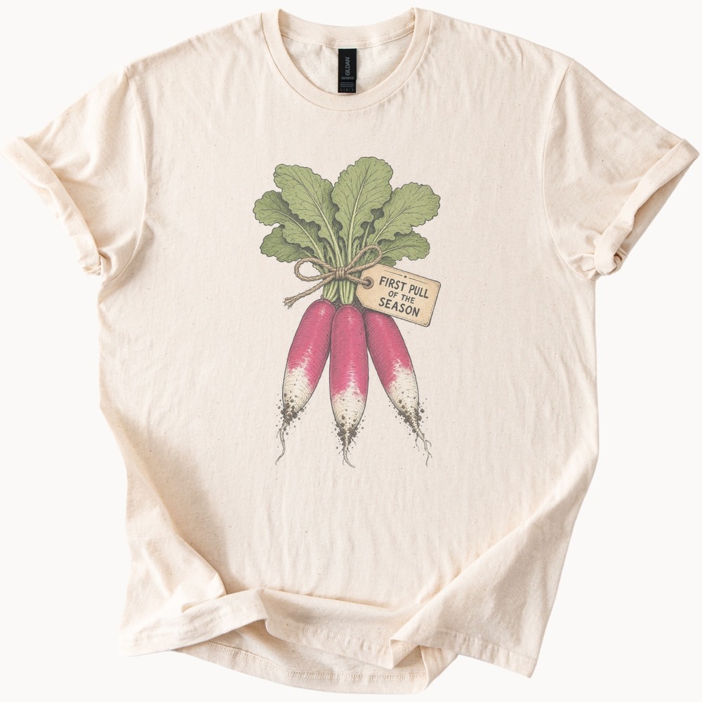 First Pull of the Season Tied Radish Bunch Tee